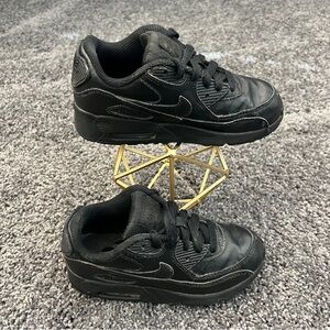 Nike Air Max 90 LTR Shoes Youth Size 12C Black (PS) Triple Black 833414-001